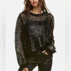 NWT 𝐓𝐎𝐑𝐘 𝐁𝐔𝐑𝐂𝐇 Stunning Shimmer Sequin Sweater; SMALL OR X-SMALL LEFT